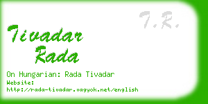 tivadar rada business card